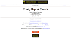 Desktop Screenshot of lake-butler.trinity-baptist-church.us