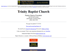 Tablet Screenshot of lake-butler.trinity-baptist-church.us